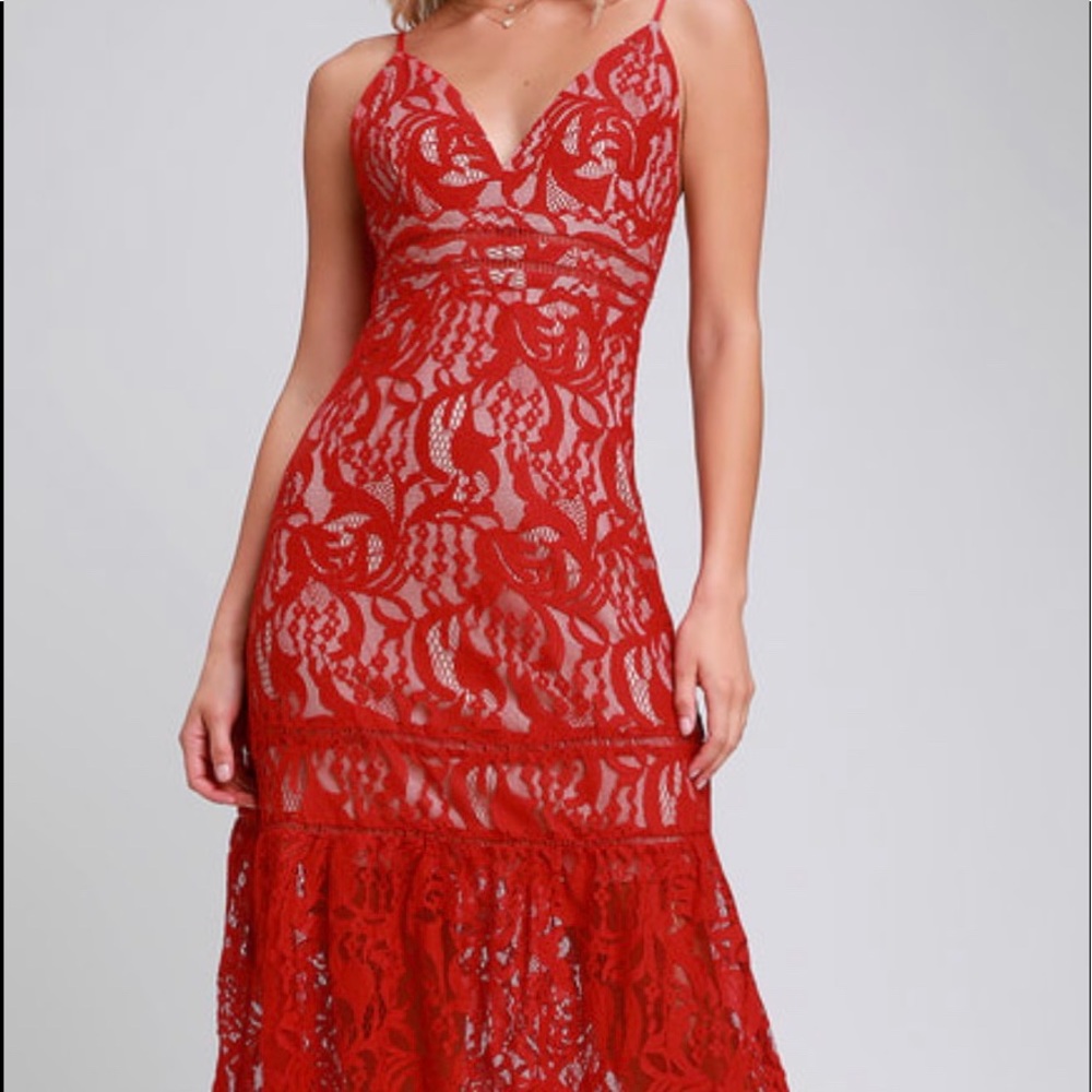 Lulu’s A Line Lace Dress. Never worn